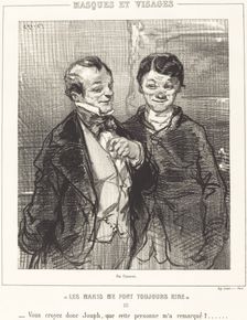 Les Maris me font toujours rire (Husbands Always Make Me Laugh), 1852/1853. Creator: Paul Gavarni