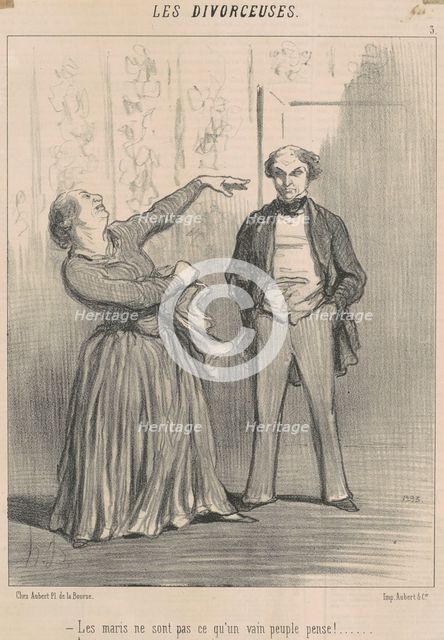 Les maris ne sont pas ce qu'un vain peuple pense!, 19th century. Creator: Honore Daumier.