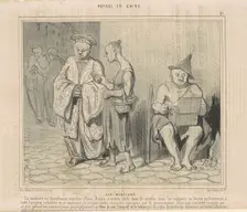 Les mendians, 19th century. Creator: Honore Daumier