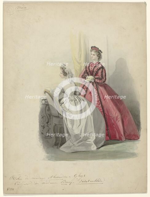 Les Modes Parisiennes, 1864, No. 231: Dresses by Madame Alexandre Ghijs ..., 1864. Creator: Anon.