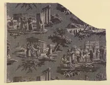 Les Monuments du Midi (Monuments of the South of France) (Furnishing Fabric), France, c.1811. Creator: Unknown