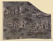 Les Monuments du Midi (Monuments of the South of France) (Furnishing Fabric), France, c.1811. Creator: Unknown