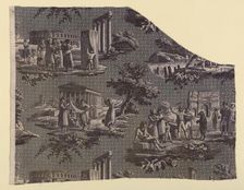 Les Monuments du Midi (Monuments of the South of France) (Furnishing Fabric), France, c.1811. Creator: Unknown