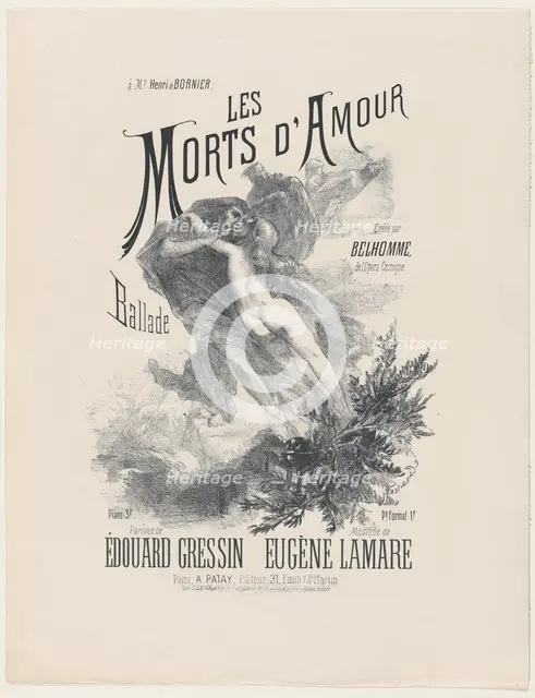 Les Morts d'Amour, ca. 1885.  Creator: Eugene Carriere.