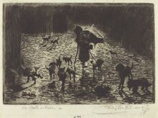 Les Noctambules (The Night Prowlers), 1876/1877. Creator: Felix Hilaire Buhot