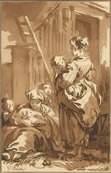 Les nourrices, 1780. Creator: Jean Francois Janinet