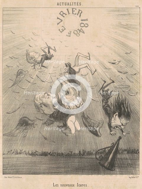 Les nouveaux Icares, 19th century. Creator: Honore Daumier.