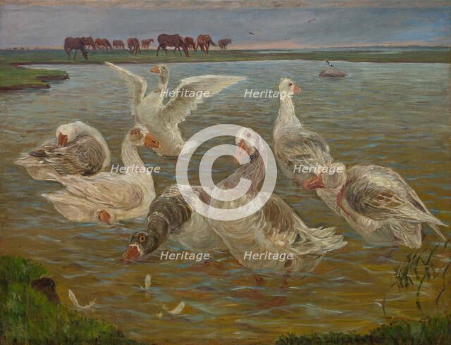 Les Oies, 1897. Creator: Theodor Esbern Philipsen.