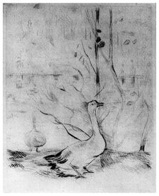 Les Oies (The Geese), c1860-1890 (1924). Artist: Berthe Morisot