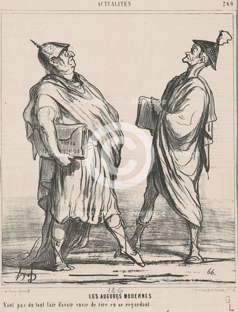 Les augures modernes, 1867. Creator: Honore Daumier.