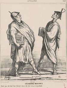 Les augures modernes, 1867. Creator: Honore Daumier