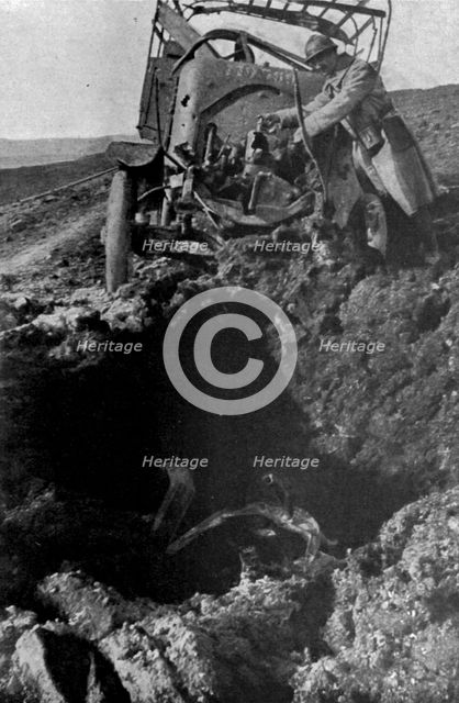 'Les Automobiles militaires au peril et a l'honneur; Camion demoli, pres de Verdun, par..., 1916. Creator: Unknown.