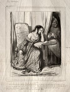 Les Actrices: Le Rôle, 1843. Creator: Paul Gavarni (French, 1804-1866)