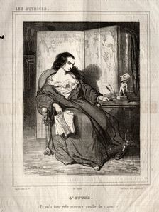 Les Actrices: LEtude, 1843. Creator: Paul Gavarni (French, 1804-1866)