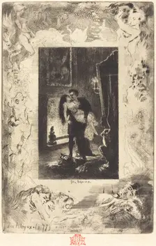 Les Adieux (The Parting), 1879/1880. Creator: Felix Hilaire Buhot