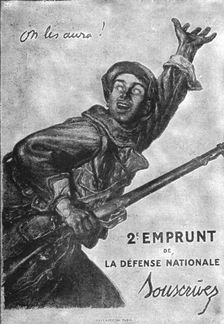 Les affiches illustrees du deuxieme emprunt; L'affiche d'Abel Faivre 1916. Creators: Unknown, Abel Faivre