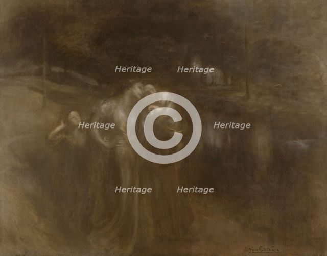 Les âges de la vie : les jeunes mères, between 1897 and 1900. Creator: Eugene Carriere.