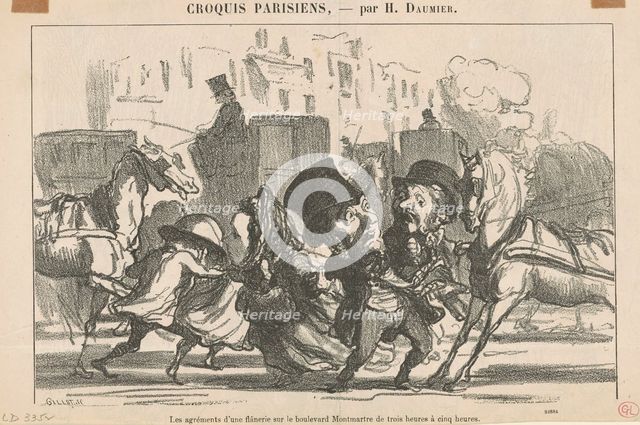 Les agréments d'une flanerie ..., 19th century. Creator: Honore Daumier.