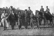Les Aigles du Tsar; Officiers cosaques du corps des Partisans 1915. Creator: L.H Grondijs