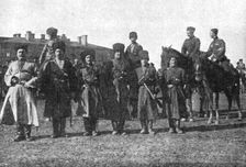 Les Aigles du Tsar; Officiers cosaques du corps des Partisans 1915. Creator: L.H Grondijs