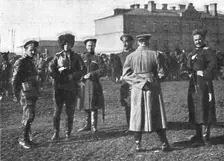 Les Aigles du Tsar; Officiers de cavaalerie russe du corps des Partisans, avant leur depart...,1915 Creator: L.H Grondijs