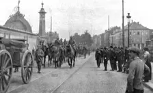 Les Allemands a Bruxelles 1914. Creator: Unknown