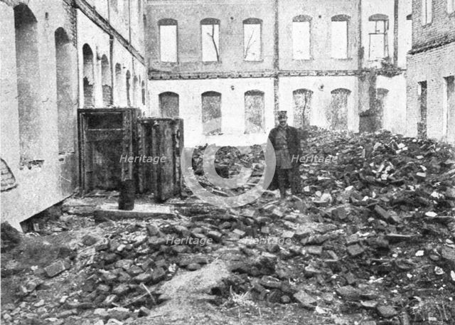 'Les allies a Monastir; Les coffres-forts pilles par les Allemands dans la prefecture..., 1916. Creator: Unknown.