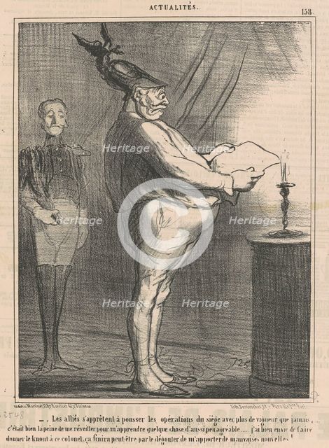 Les alliés s'appretent a pousser les opérations ..., 19th century. Creator: Honore Daumier.
