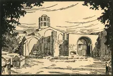 Les Alyscamps, Chapelle Shonorat - The Alyscamps. and the Chapel St-Honorat c1920s. Creator: E Laget