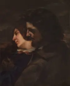 Les amants dans la campagne. Sentiments du jeune âge, c.1844. Creator: Gustave Courbet