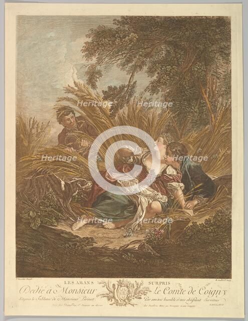 Les Amans Surpris (The Surprised Lovers), 18th century. Creator: Rene Gaillard.