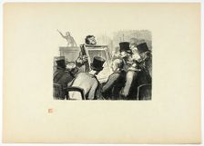 Les amateurs de tableaux à l'hôtel Bouillon, from Tirage Unique de Trente-Si..., 1862, printed 1920. Creator: Charles Maurand