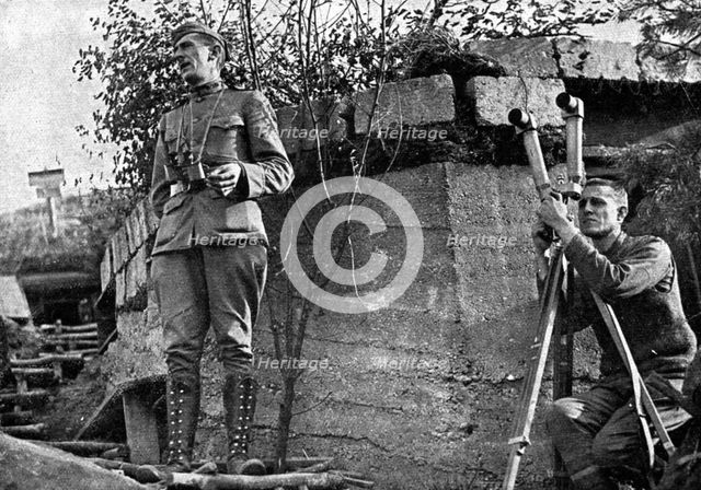 ''Les Americains dans le Saillant de Saint-Mihiel; Dans les positions de l'ennemi: observ..., 1918. Creator: Unknown.