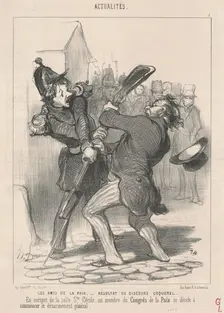 Les amis de la paix..., 1849. Creator: Honore Daumier