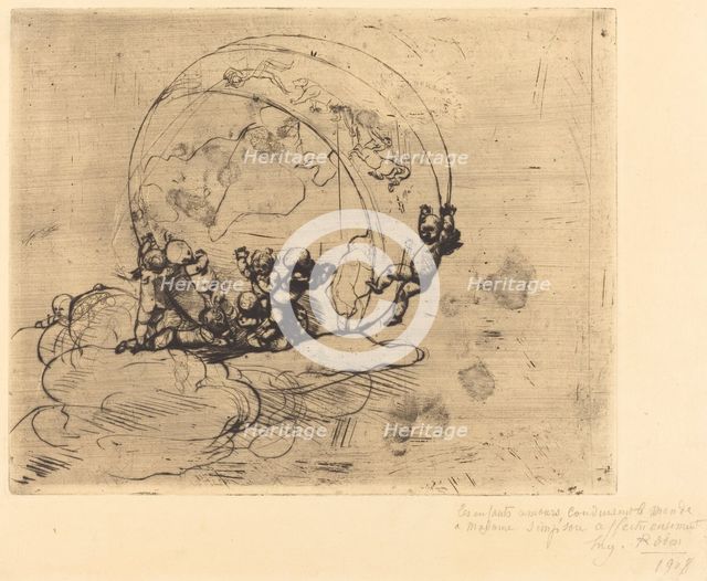 Les Amours Conduisant le Monde, 1881. Creator: Auguste Rodin.
