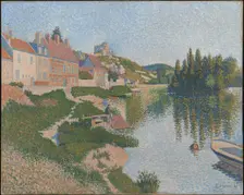 Les Andelys. The Riverbank, 1886. Artist: Signac, Paul (1863-1935)