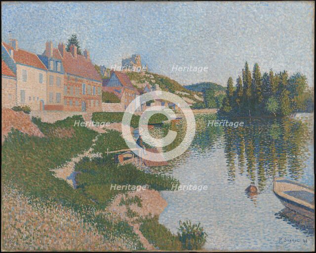 Les Andelys. The Riverbank, 1886. Artist: Signac, Paul (1863-1935)