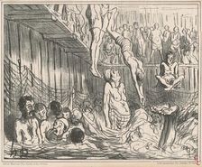 Les bains a quatre sous, 19th century. Creator: Honore Daumier
