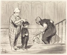 Les Baigneuses - en Famille, 1847. Creator: Honore Daumier