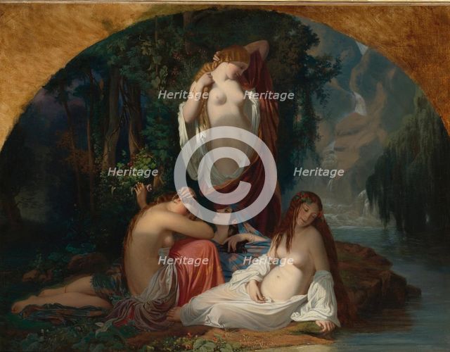Les baigneuses (Les filles de la source), ca 1842.