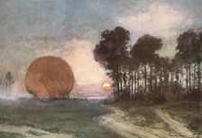 'Les Batailles de l'Artois; le rentree du ballon (nord d'Arras) 1915. Creator: Francois Flameng
