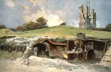 'Les Batailles de l'Artois; Poste de secours a Mont-Saint-Eloy 1915. Creator: Francois Flameng