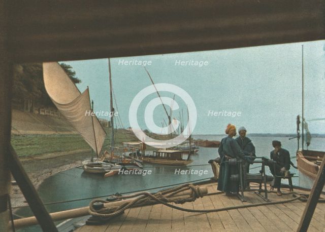''Les berges du Nil a Ouadi-Halfa; Le Nord-Est Africain', 1914. Creator: Jules Gervais-Courtellemont.