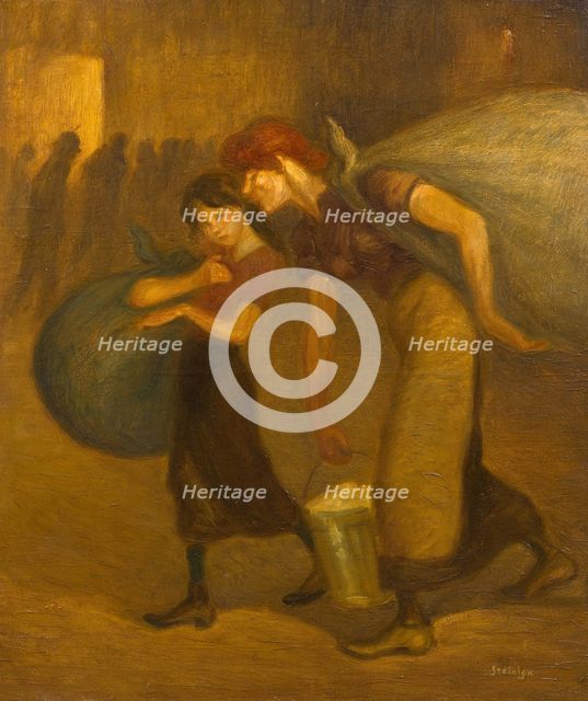 Les Blanchisseuses (The Laundresses), ca 1892. Creator: Steinlen, Théophile Alexandre (1859-1923).