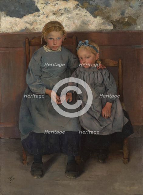 Les Boëchelles. Two Walloon Peasant Children, 1888. Creator: Leon Frederic.