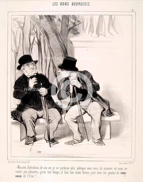 Les Bons Bourgeois. -Mossieu Rabouleau, .., 1848. Creator: Honore Daumier.