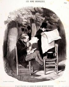 Les Bons Bourgeois. Ce que le Bourgeois est Convenu de Nommer une Petite Distraction, 1846. Creator: Honore Daumier