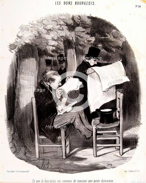 Les Bons Bourgeois. Ce que le Bourgeois est Convenu de Nommer une Petite Distraction, 1846. Creator: Honore Daumier.