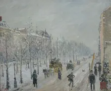Les Boulevards, extérieurs, effet de neige, 1879. Creator: Pissarro, Camille (1830-1903)