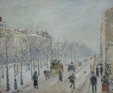 Les Boulevards, extérieurs, effet de neige, 1879. Creator: Pissarro, Camille (1830-1903)
